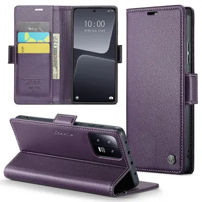 CASEME 023 Series Anti-Drop telefonska torbica za Xiaomi 13 PU usnjena prevleka, zaščitna torbica z blokiranjem RFID