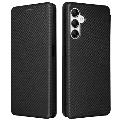 Za Samsung Galaxy A14 5G usnjena torbica za telefon, stojalo, držalo za kartice, zaščitni ovitek za telefon s teksturo ogljikovih vlaken