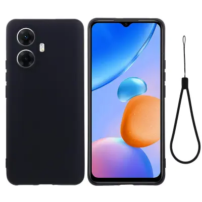 Ovitek za mobilni telefon Realme 10 Pro+ 5G, torbica iz tekočega silikona z mehko podlogo in paščkom