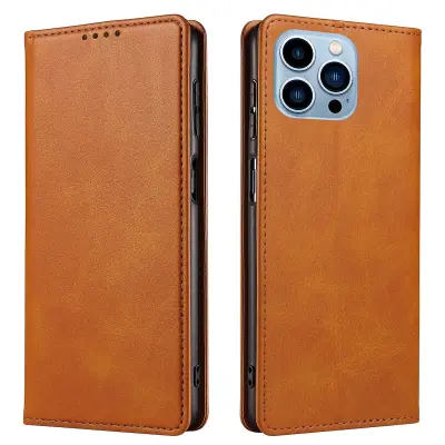 Za iPhone 14 Pro Max Dustproof Phone Cover Denarnica, magnetno usnjeno stojalo, etui za telefon s telečjo teksturo