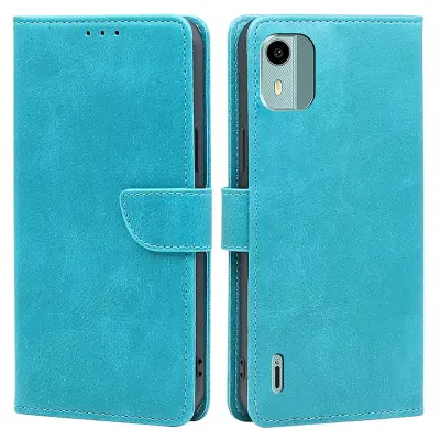 Za Nokia C12 4G/C12 Pro/C12 Plus PU usnje, telečje teksturo, preklopna torbica s stojalom, denarnica Folio ovitek za telefon