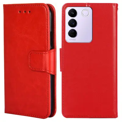 Za vivo S16e 5G teksturirana zaščitna torbica iz PU usnja proti padcu, denarnica, stojalo za telefon, školjka