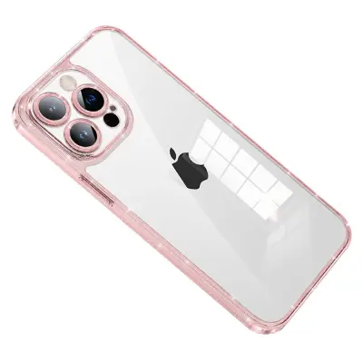 SULADA za iPhone 14 Pro iz kaljenega stekla, zadnji del ohišja, bleščeč TPU okvir, galvaniziran ovitek za telefon z zaščito za leče