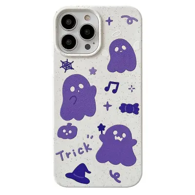 Ovitek za iPhone 14 Pro iz pšenične slame, razgradljiv ovitek za telefon, vzorec, natisnjena lupina telefona