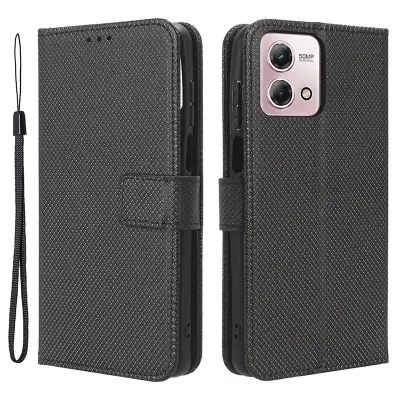 Za Motorola Moto G Stylus (2023) PU usnjena preklopna torbica z diamantno teksturo, stojalo za denarnico, ovitek za telefon