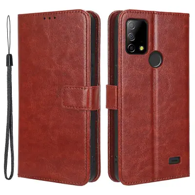 Za Vodafone Smart T23 Crazy Horse Texture Wallet Case PU usnjeno stojalo Folio Flip Ovitek za telefon