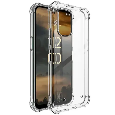 Štiri kotna torbica za telefon proti padcem za Nokia XR21, prozoren hrbtni pokrov TPU lupina