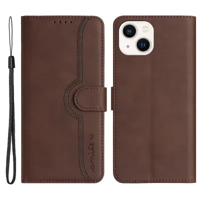 YX003 telefonski ovitek za iPhone 14 Plus PU usnjeno stojalo za denarnico, pokrov z vtisnjenim vzorcem