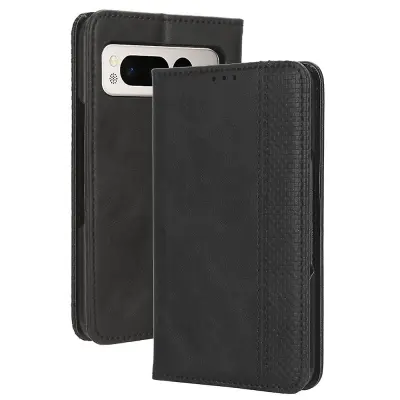 PU usnjena torbica s stojalom za Google Pixel Fold, notranja lupina računalnika, odporna na udarce, retro ovitek za telefon