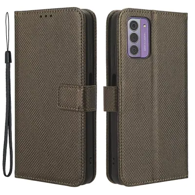 Etui za telefon iz PU usnja za Nokio G42 Stand Wallet Diamond Texture Cover s paščkom