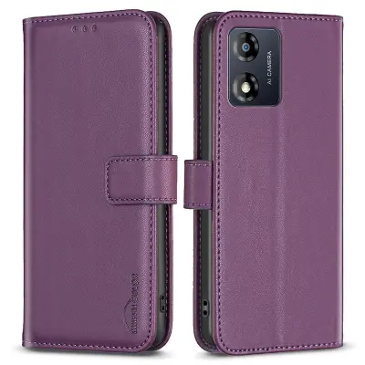 BINFEN COLOR BF17 za Motorola Moto E13 4G torbica za telefon s preklopno denarnico, PU usnjeno stojalo, magnetni pokrov
