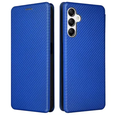 Za Samsung Galaxy A14 5G usnjena torbica za telefon, stojalo, držalo za kartice, zaščitni ovitek za telefon s teksturo ogljikovih vlaken