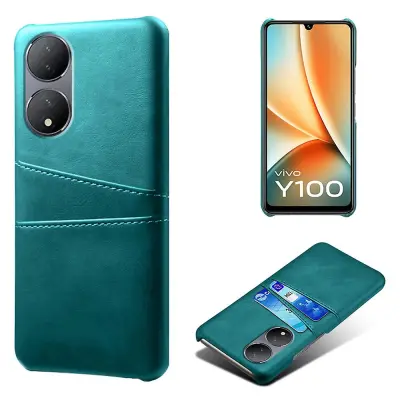 Ovitek za telefon z zaščito pred padci za vivo Y100 5G, dvojne reže za kartice, PU usnjen ovitek za osebni računalnik