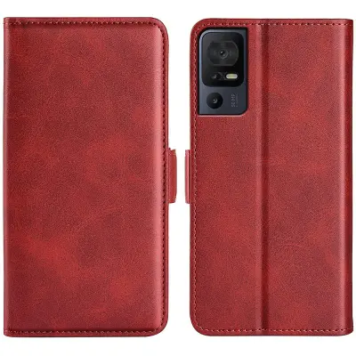 Za TCL 40 SE PU usnjena denarnica, etui za mobilni telefon, proti praskam, telečja tekstura, protiprašno stojalo, pokrov za telefon