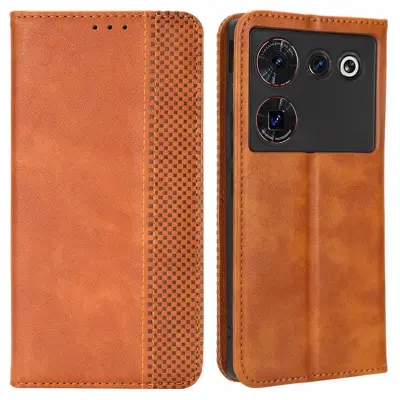 Za ZTE nubia Z50 Ultra Anti-Drop Wallet Case Retro PU usnjeni preklopni ovitek za telefon s stojalom