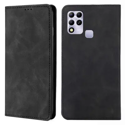 Za Infinix Hot 11 torbica za telefon v ruski različici, na dotik kože, PU usnje, držalo za kartice, pokrov stojala