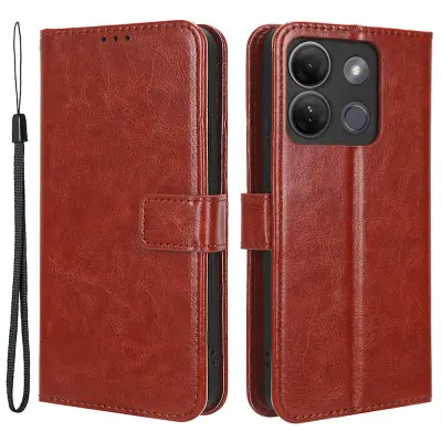 Stojalo za Infinix Smart 7 HD 4G (X6516) Denarnica s teksturo Crazy Horse PU usnjen ovitek za telefon