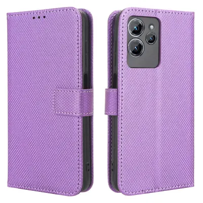Preklopna torbica za Oukitel C32 PU usnjena diamantna tekstura denarnica stojalo ovitek za telefon