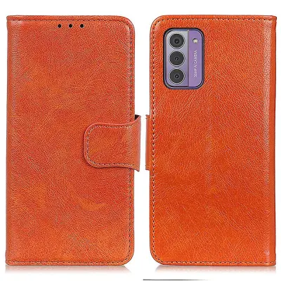 Telefonska lupina za zaščito pred padci za Nokio G42, etui za denarnico s teksturo Nappa, stojalo za telefon