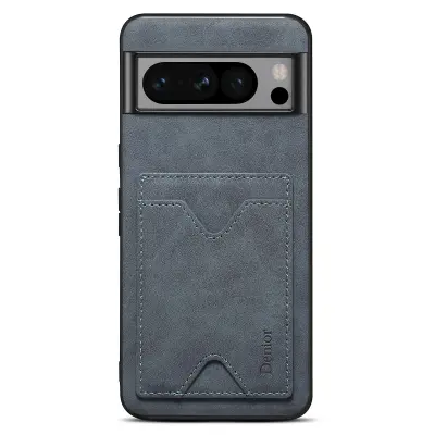 DENIOR za Google Pixel 8 torbica za mobilni telefon iz PU usnja, prevlečena s TPU proti padcem, z režo za kartice na stojalu