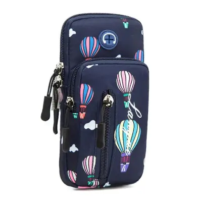 Za mobilni telefon pod 5,5-palčno torbico z vzorcem vročega zračnega balona, ​​torbica za tekaški telefon, velikost S: 16*8 cm