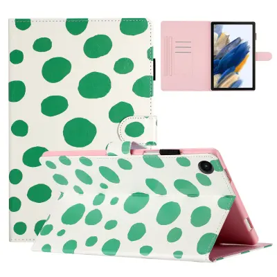 Za Samsung Galaxy Tab A8 10.5 (2021) X200/X205 Dots Pattern etui s stojalom iz PU usnja, nosilec za kartice, ovitek za tablični računalnik