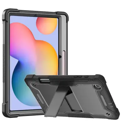 Za Samsung Galaxy Tab S6 Lite (2022)/S6 Lite Fleksibilen silikon + ovitek za tablični računalnik, zaščitni pokrov na stojalu