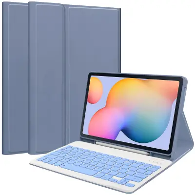 Za Samsung Galaxy Tab S6 Lite/S6 Lite (2022) PU usnjena torbica za tablični računalnik, stojalo, magnetni pokrov z režo za pero