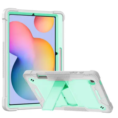 Za Samsung Galaxy Tab S6 Lite (2022)/S6 Lite Fleksibilen silikon + ovitek za tablični računalnik, zaščitni pokrov na stojalu