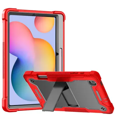 Za Samsung Galaxy Tab S6 Lite (2022)/S6 Lite Fleksibilen silikon + ovitek za tablični računalnik, zaščitni pokrov na stojalu