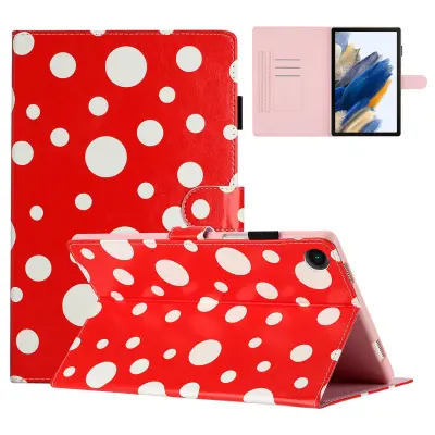 Za Samsung Galaxy Tab A8 10.5 (2021) X200/X205 Dots Pattern etui s stojalom iz PU usnja, nosilec za kartice, ovitek za tablični računalnik