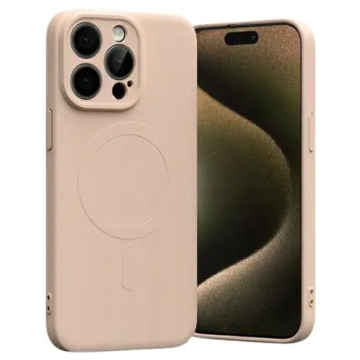 MERCURY MAGSAFE SEMI-SILICONE IPHONE 15 PRO MAX 6,7 RÓŻOWO-PIASKOWY /PINK SAND