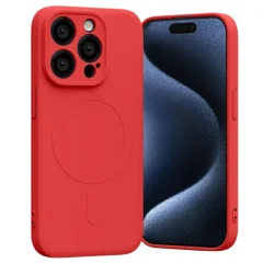 POLSILIKONSKI OVITEK MERCURY ZA MAGSAFE ZA IPHONE 15 PRO 6.1 RDEČ