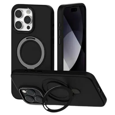 SILIKONSKI OVITEK MERCURY ZA MAGSAFE STOJALO ZA IPHONE 15 PLUS 6.7 ČRN