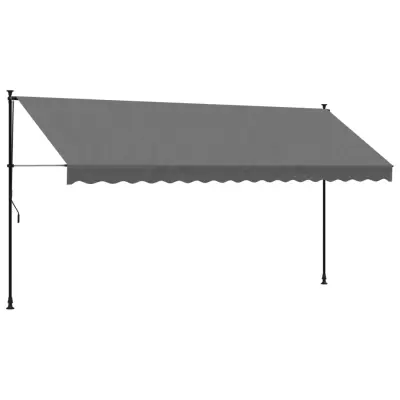Zložljiva tenda - Senčniki antracit 400x150 cm tkanina in jeklo