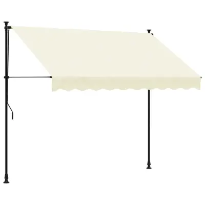 Zložljiva tenda - Senčniki krem 250x150 cm tkanina in jeklo