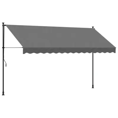Zložljiva tenda - Senčniki antracit 350x150 cm tkanina in jeklo