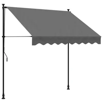 Zložljiva tenda - Senčniki antracit 200x150 cm tkanina in jeklo
