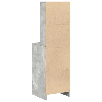 vidaXL Visoka omara Betonsko siva 40x41x135 cm Izdelano iz lesa