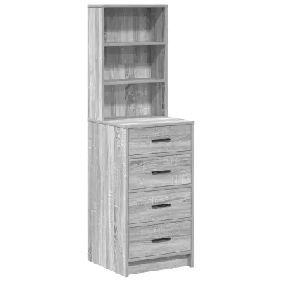 vidaXL Visoki odbor Siva Sonoma 40x41x135 cm Inženirski les