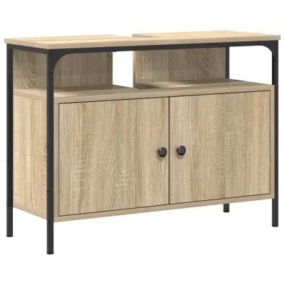 vidaXL Kabinet umivalnika za kopalnico Sonoma hrast 80x30x60 cm Inženirski les