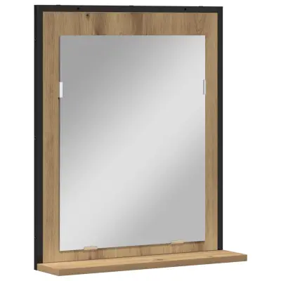 vidaXL Kopalniško ogledalo Artisan Oak 50x12x60 cm Inženirski les