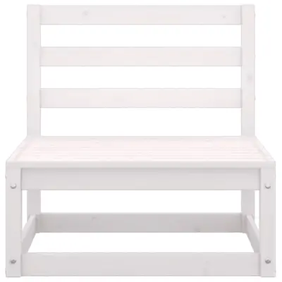 Vrtni srednji kavč - Zunanji kavč bela trdna borovina