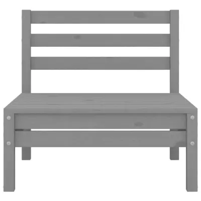 Vrtni srednji kavč - Zunanji kavč siva trdna borovina