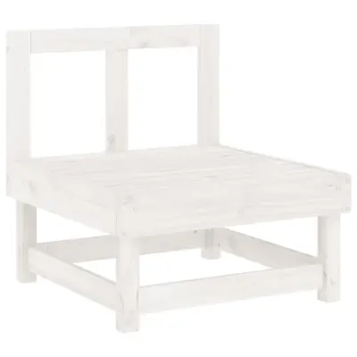 Vrtni sredinski kavč - Zunanji kavč bela trdna borovina