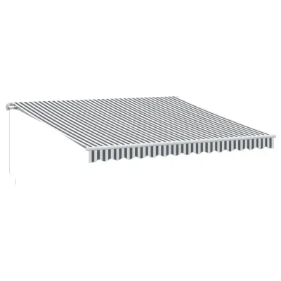 Ročno zložljiva tenda - Senčniki antracit in bela 400x300 cm