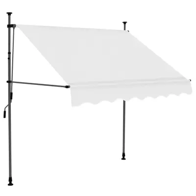 Ročno zložljiva tenda - Senčniki z LED lučkami 150 cm krem