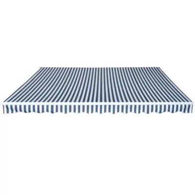 Ročno zložljiva tenda - Senčniki 450 cm modra/bela