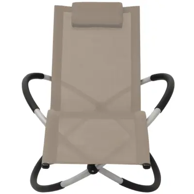 Zunanji Ležalnik - Sončna ležalnik geometrijske oblike iz jekla taupe