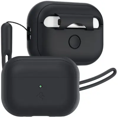 SPIGEN SILICONE FIT STRAP TRAK ZA APPLE AIRPODS PRO 1 2 ČRN